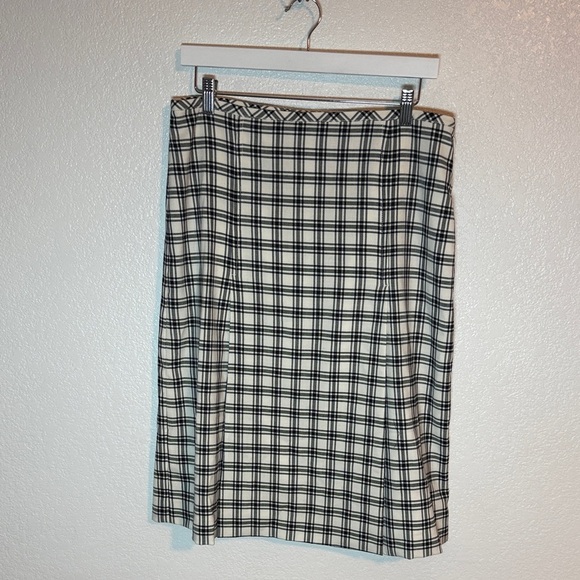 J. Crew Dresses & Skirts - J. Crew Nova Fides Italian Wool Plaid Midi Skirt Size 12 Preppy Classic